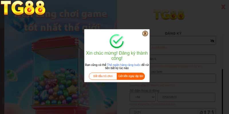 Một vài lưu ý khi đăng ký TG88